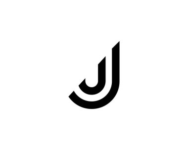 J J J harfi logo tasarım vektör şablonu