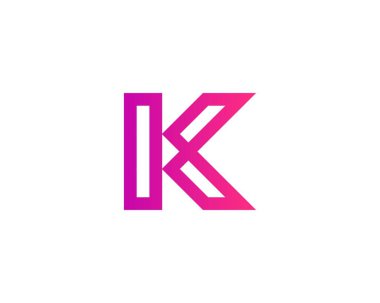 K KK letter logo design vector template