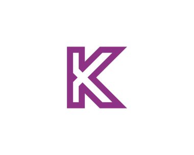 K KK letter logo design vector template