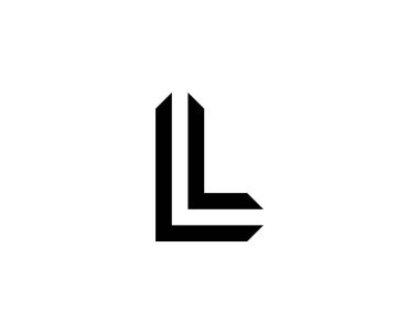 L ll harfi logo tasarım vektör şablonu