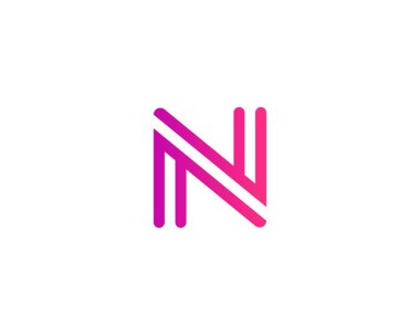 N NN letter logo design vector template