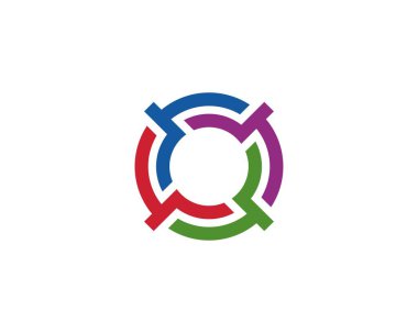 O OO harf logo tasarım vektör şablonu