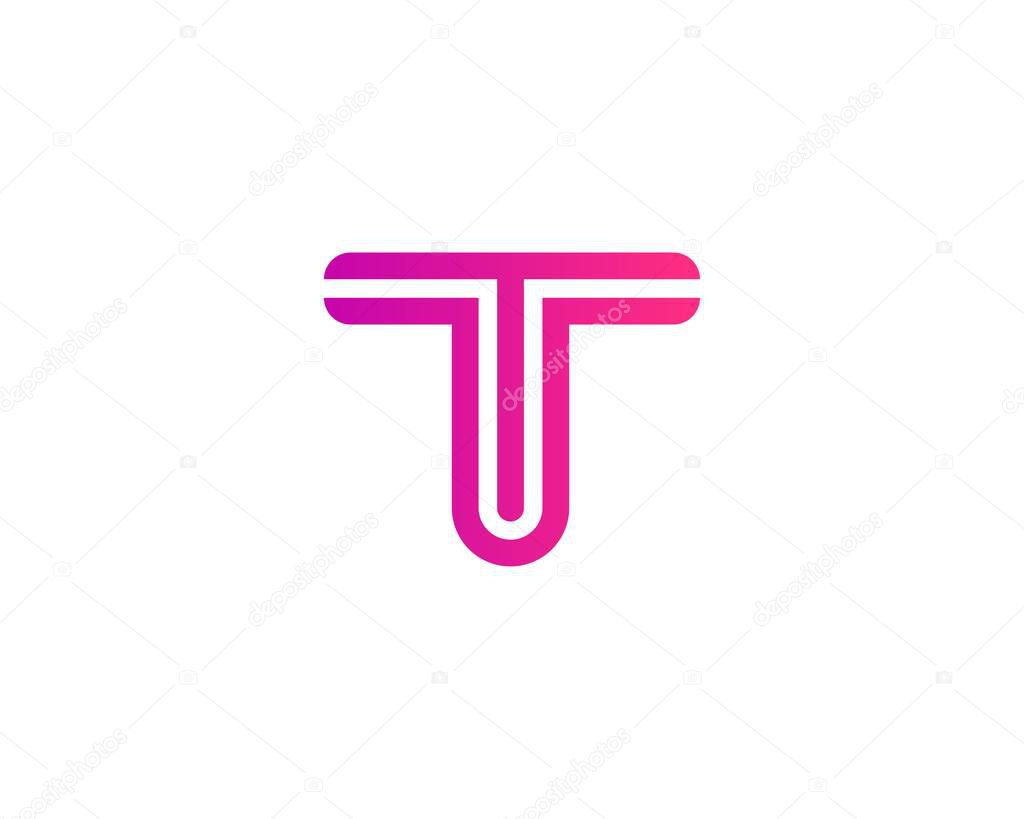 T tt letter logo design vector template
