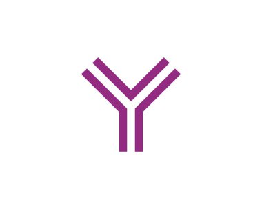 Y YY letter logo design vector template