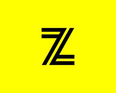 Z ZZ letter logo design vector template