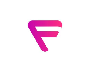 F ve FF harf logo tasarım vektör şablonu