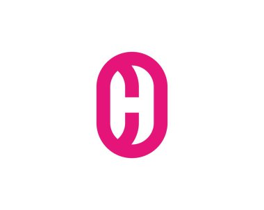 H ve HH harf logo tasarım vektör şablonu