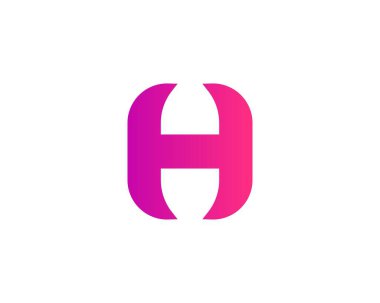 H ve HH harf logo tasarım vektör şablonu