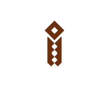 I ve ii harfi logo tasarım vektör şablonu
