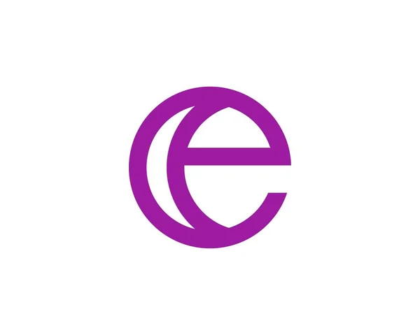 EとEeの文字ロゴデザインベクトルテンプレート — ストックベクタ