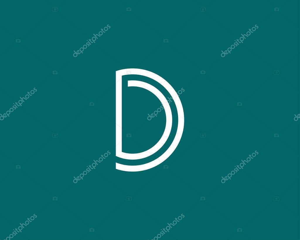 D and DD letter logo design vector template