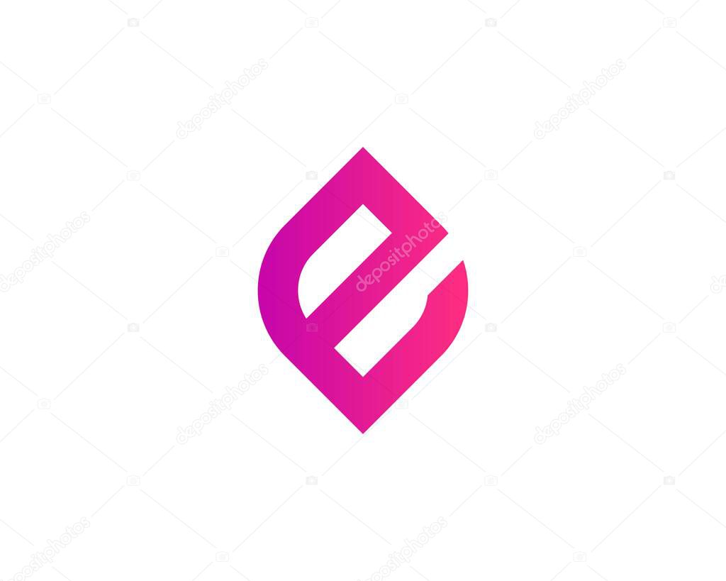 E and EE letter logo design vector template