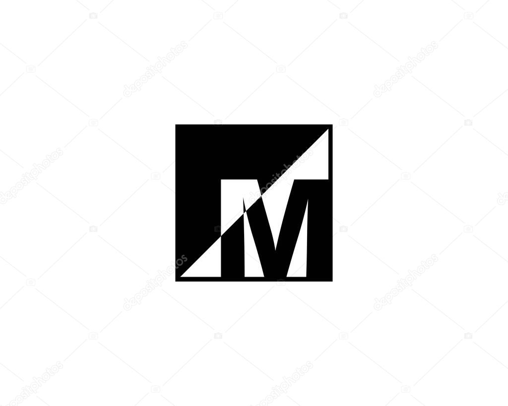 M and MM letter logo design vector template