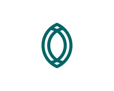 O ve OO harfi logo tasarım vektör şablonu