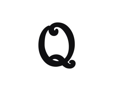 Q ve QQ harfi logo tasarım vektör şablonu