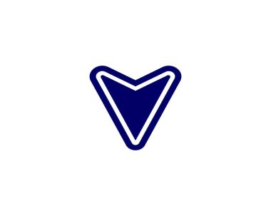 V ve VV Letter logo tasarım vektör şablonu