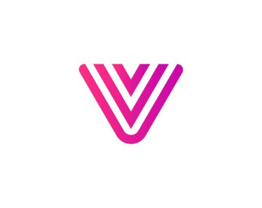 V ve VV Letter logo tasarım vektör şablonu