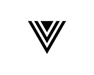 V ve VV Letter logo tasarım vektör şablonu