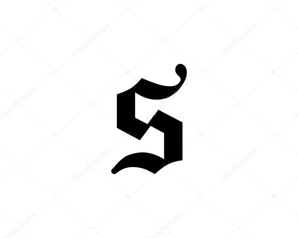 S and SS letter logo design vector template