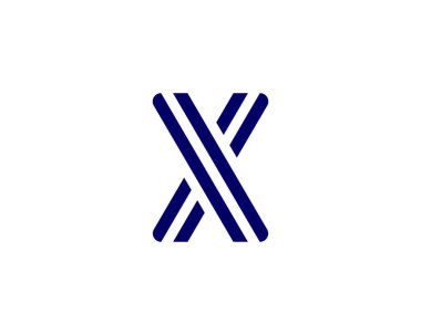 X ve XX harf logo tasarım vektör şablonu