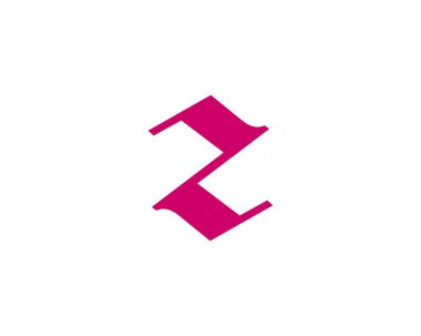 Z ve ZZ harfi logo tasarım vektör şablonu