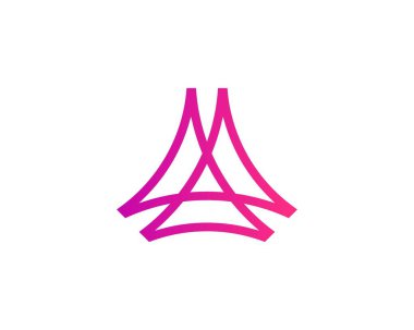 A ve AA harfi logo tasarım vektör şablonu
