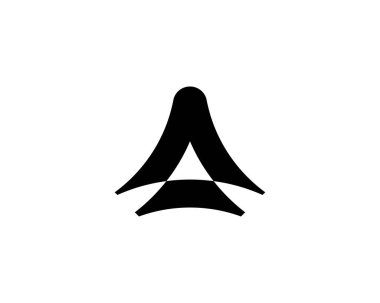 A ve AA harfi logo tasarım vektör şablonu