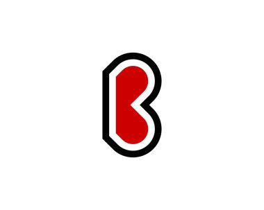 B ve BB harfi logo tasarım vektör şablonu