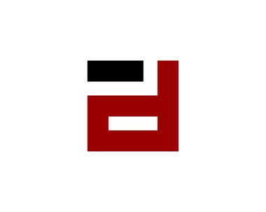D ve DD harf logo tasarım vektör şablonu