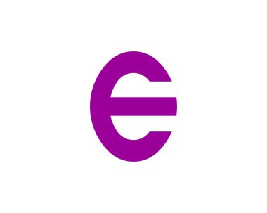 E ve E harfi logo tasarım vektör şablonu