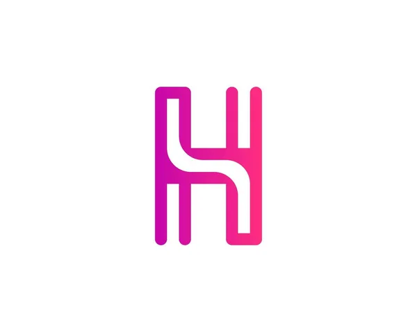 H ve HH harf logo tasarım vektör şablonu