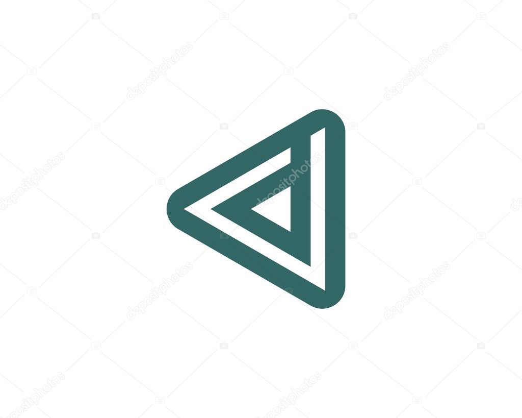 D and dd letter logo design vector template