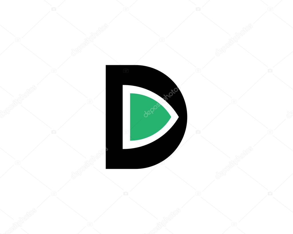D and dd letter logo design vector template