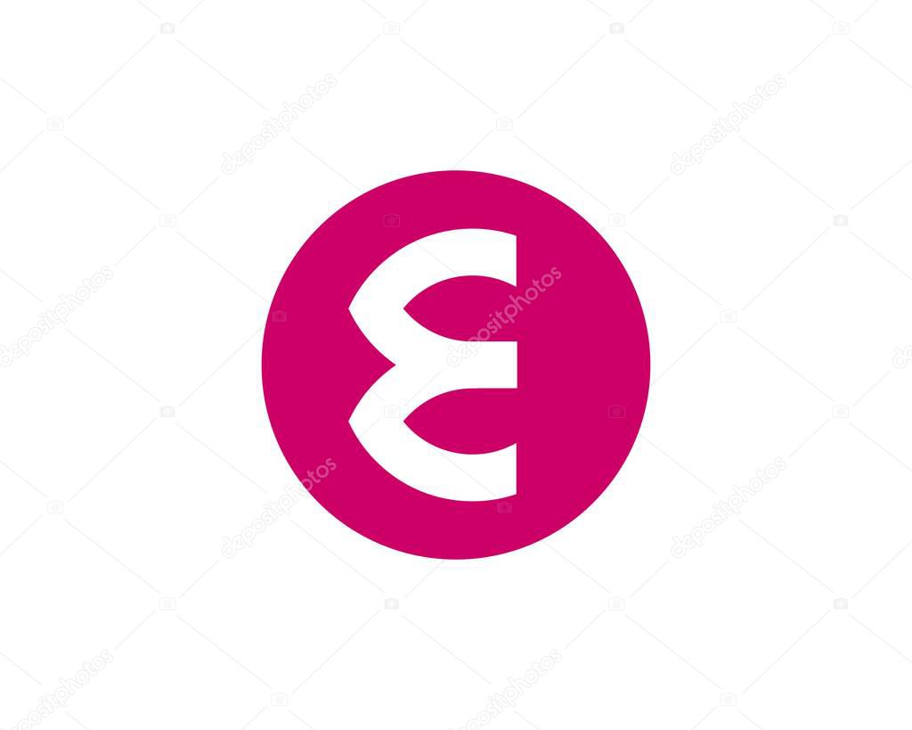 E and ee letter logo design vector template