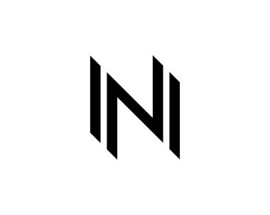 N ve NN harfi logo tasarım vektör şablonu