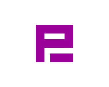 P ve PP harf logo tasarım vektör şablonu