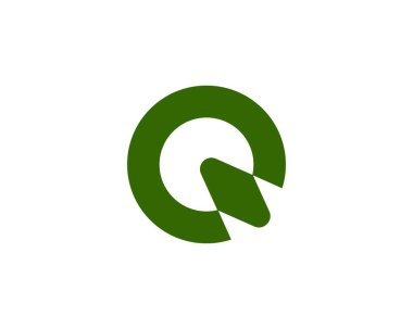 Q ve QQ harfi logo tasarım vektör şablonu