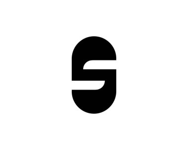 S ve SS harfi logo tasarım vektör şablonu