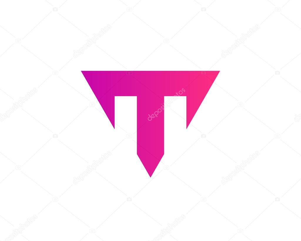 T and tt letter logo design vector template