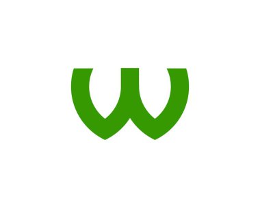 W ve WW harfli logo tasarım vektör şablonu