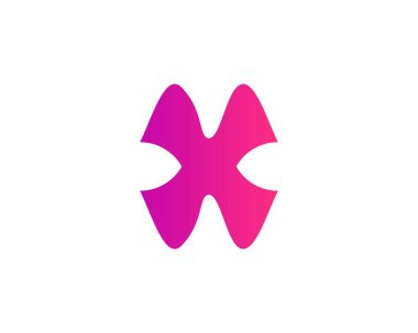 X ve XX harf logo tasarım vektör şablonu