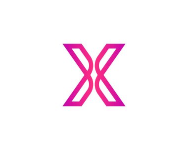 X ve XX harf logo tasarım vektör şablonu