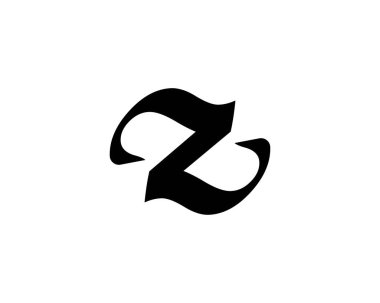Z ve ZZ harfi logo tasarım vektör şablonu