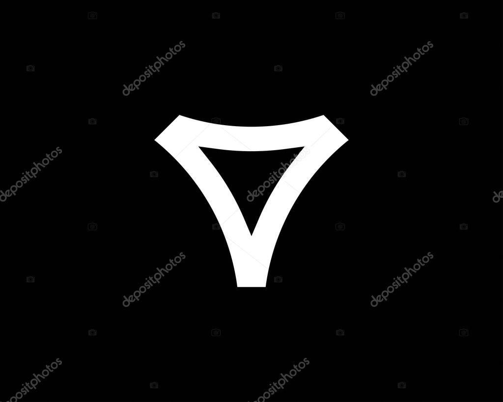 V and vv letter logo design vector template