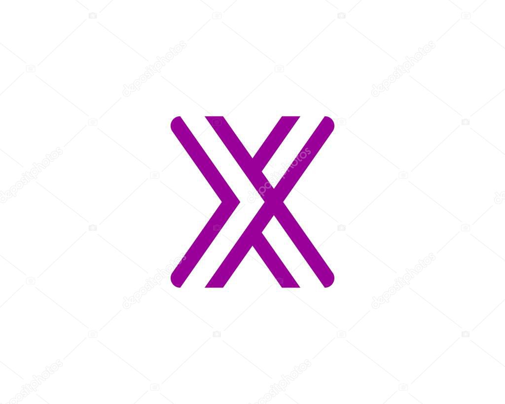 X and xx letter logo design vector template