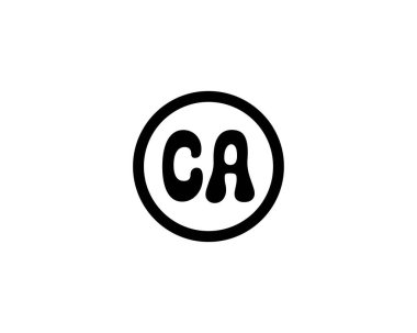 CA logo tasarımı. CA