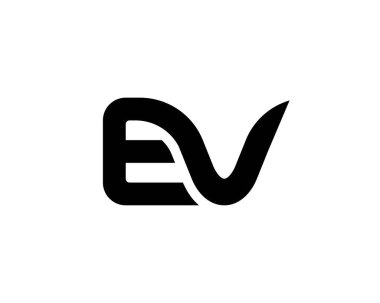 EV Logo Design. EV