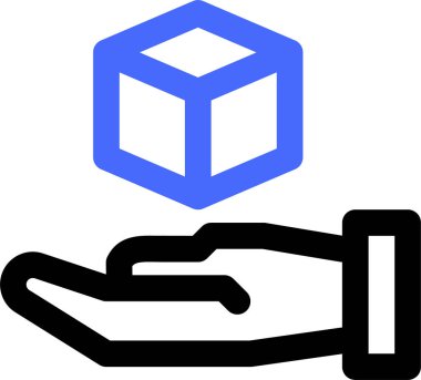 3d etkileşim simgesi, vektör illüstrasyonu beyaz arkaplanda izole edildi 