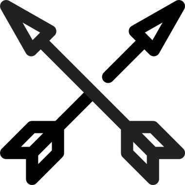 Beyaz arkaplanda izole edilmiş ok simgesi ve vektör illüstrasyonu 