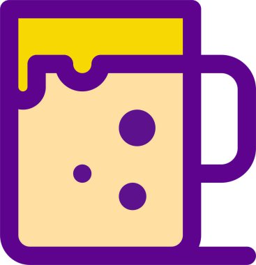 bira simgesi ve vektör illüstrasyonu beyaz arkaplanda izole edildi 